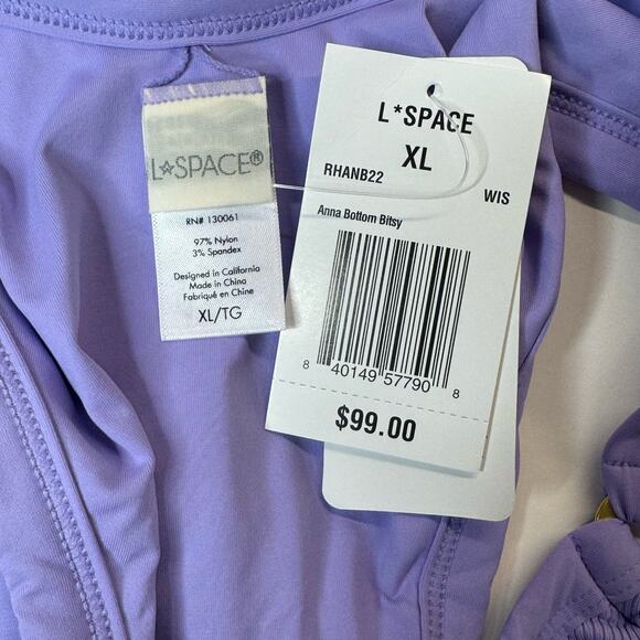 L*Space Ribbed Anna Bikini Bottom - Wisteria NWT Size XL - Picture 6 of 6